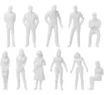 DS. DISTINCTIVE STYLE Unpainted Figures 1:50 Scale 100 Pieces Assorted Poses Miniature People for Architectural Layout Project O Scale Model Trains Railroads Home Bonsai Decor