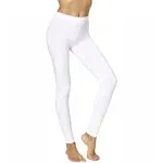 No Nonsense Women's Basic Cotton Leggings, White