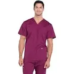 Cherokee Workwear WW695 Men V-Neck Top Wine S