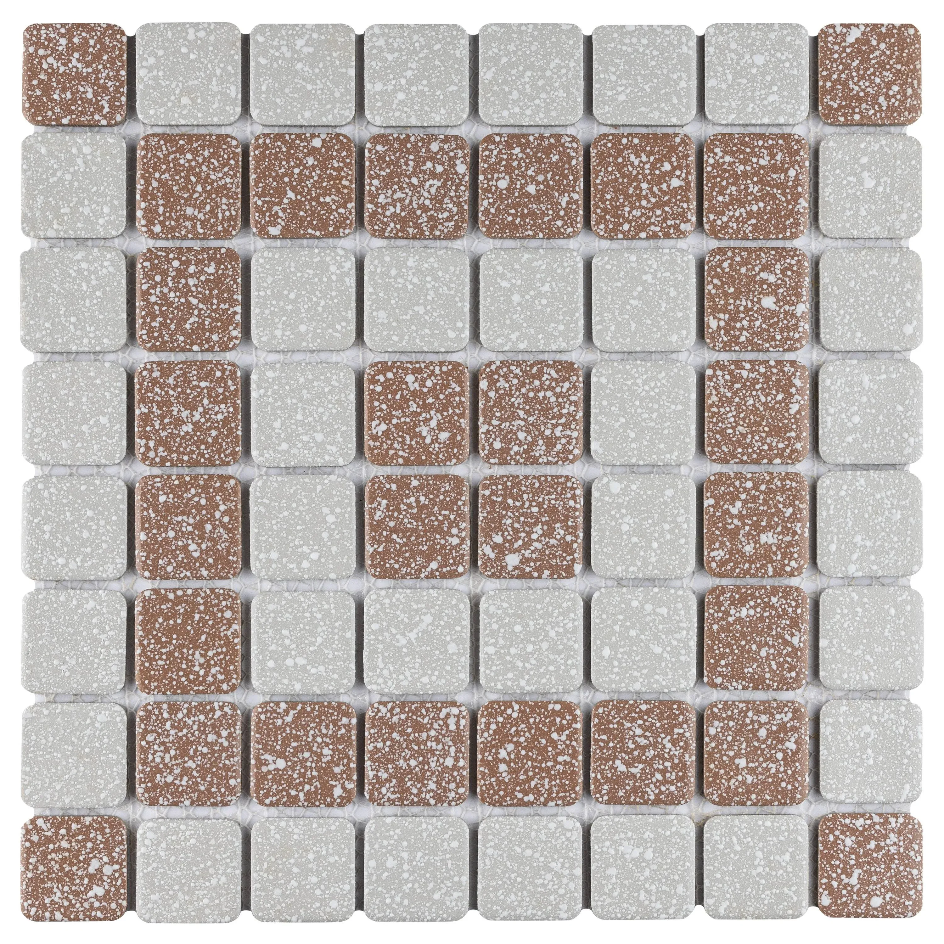 Merola Tile Crystalline Market Square Beige Porcelain Floor and Wall Tile, Tile