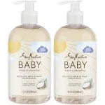 Shea Moisture 100% Virgin Coconut Oil Baby Wash and Shampoo with Sweet Pea and Murumuru, 13 oz