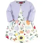 Touched by Nature Baby Organic Cotton Dress and Cardigan, Flutter Garden