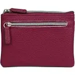 Julia Buxton Solid Pebble Vegan Leather Lg ID coin case