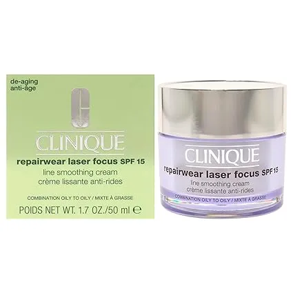 Clinique Repairwear Laser Focus Line Smoothing Cream SPF 15 Combination Oily to Oily 1.7 oz