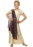 Royal Goddess Costume for Girls, Greek Toga for Dress-Up, Girl's Gold Dress for Halloween & Egyptian Cosplay