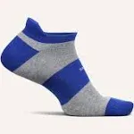 Feetures High Performance Max Cushion No Show Tab Boost Blue Small