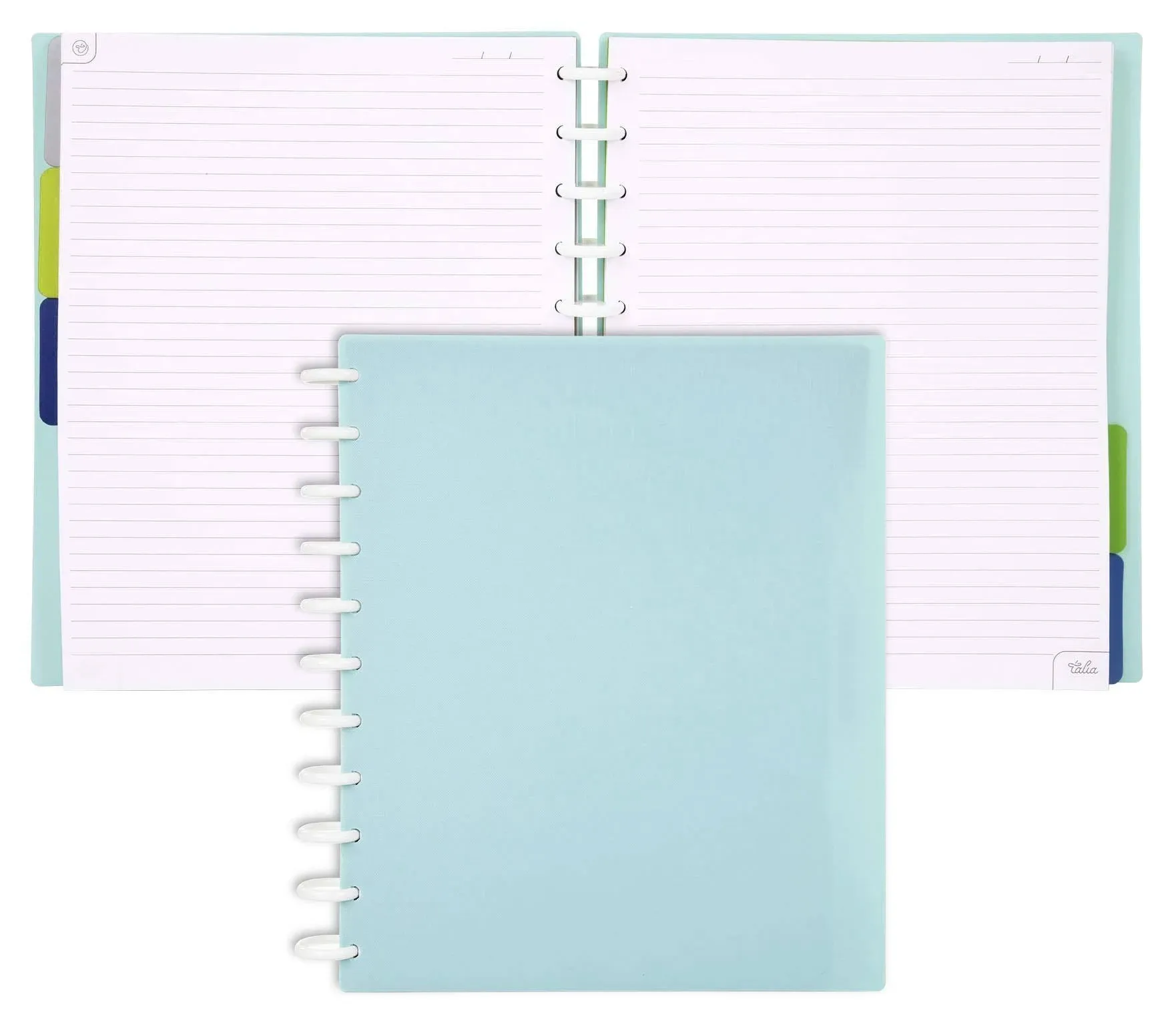 Talia Discbound Notebooks, Planner, Customizable, (Summer Blue, Letter (8.5in x 11in))