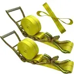 Ratchet Straps， 2&#034; x 17&#039; Heavy Duty Straps Load up to 10000Lbs Cargo Stra