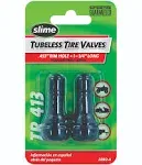 Slime Tubeless Tire Valves TR413 Replacement Black Rubber Valve Stem - 2080a