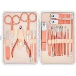 Manicure Set, Pedicure Kit, Nail Clippers, Professional Grooming Kit, Nail Tools 18 In 1 with Luxurious Travel Case For Men and Women 2020 Upgraded Version