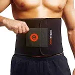 ActiveGear Premium Waist Trimmer & Trainer Belt for Men and Women - Sweat-Enhancing Slimming Wrap for Stomach, Adjustable Fit