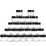 Hoa Kinh 2oz Glass Jars with Liners and Black Lids