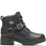 Harley Davidson Women's Tegan Lace Up Boots (Black Leather) - Size 9.0 M