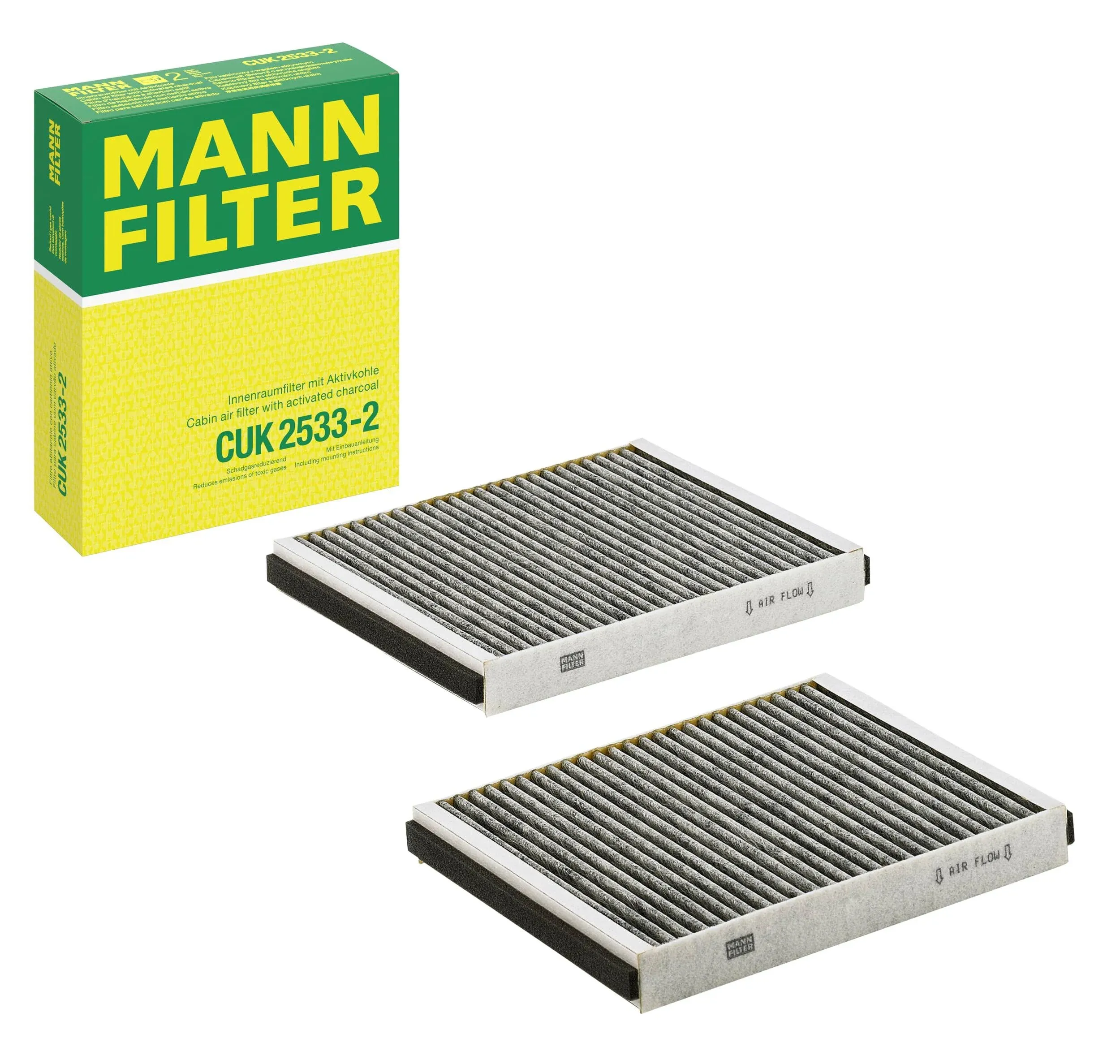 Mann Filter CUK 2533-2 Carbon Activated Cabin Filter