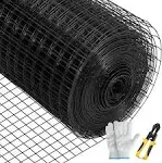 VEVOR Hardware Cloth, 24&#034; x 100&#039; &amp; 1&#034;x1&#034; Mesh Size, Galvanized Steel Vinyl Coate