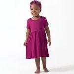 Infant &amp; Toddler Girls Raspberry Buttery Soft Viscose Made from Eucalyptus Twirl Dress