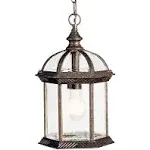 Kichler Barrie Outdoor Pendant 1Lt, Black, Clear Beveled - 9835BK