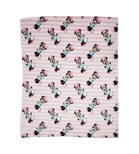 Disney Baby Minnie Mouse Baby Blanket &amp; 2 piece Disney Baby Rattle Set