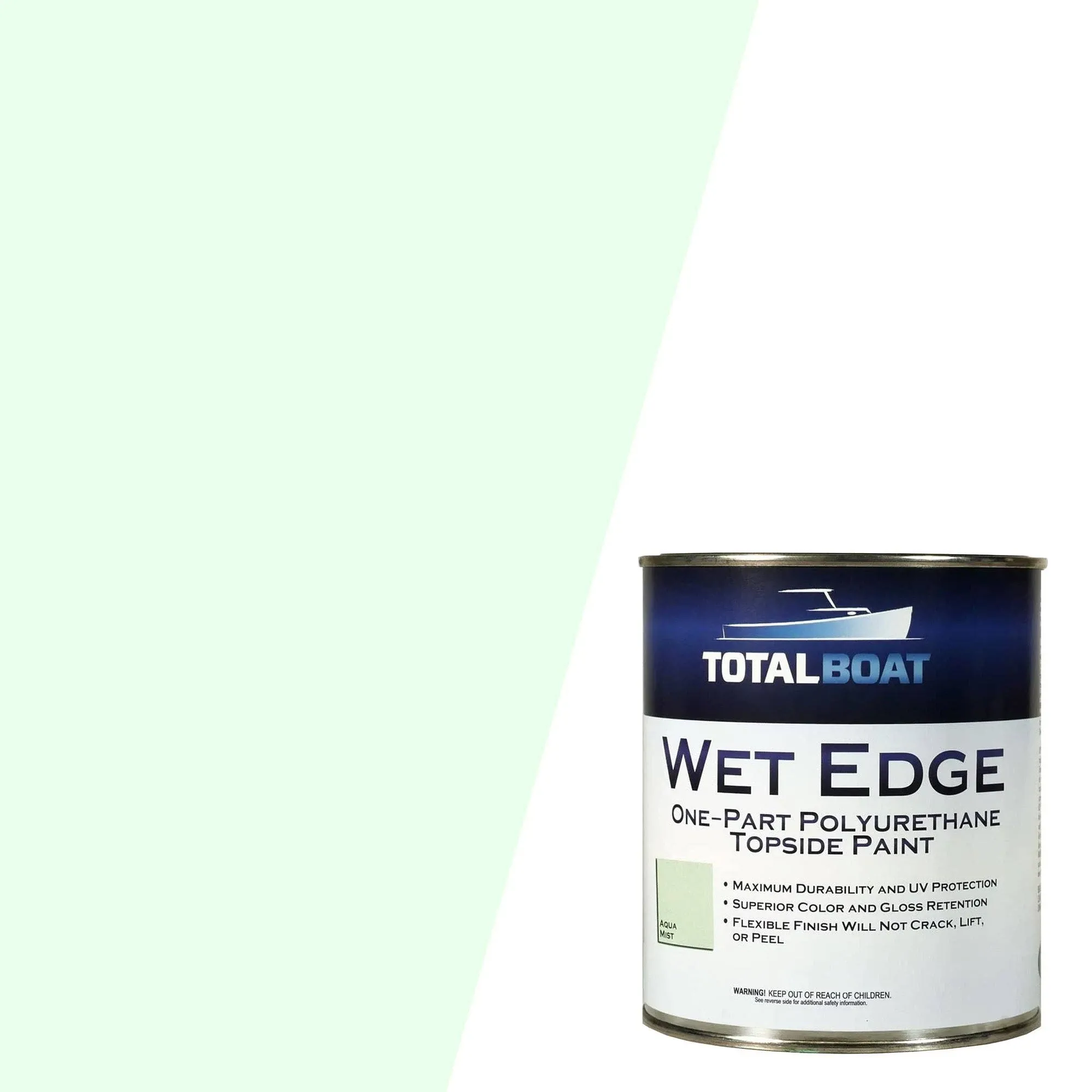 TotalBoat Wet Edge Marine Topside Paint Aqua Mist Quart