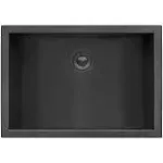 Ruvati 18 x 12 inch Gunmetal Black Stainless Steel Rectangular Bathroom Sink Undermount - RVH6110BL