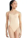 Capezio Camisole Leotard w/ Clear Transition Straps - Large - Nude