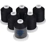 100% Cotton Thread for Quilting Sewing Embroidery Appliqué Piecing Black