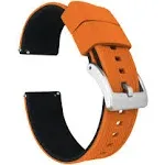 Pumpkin Orange Top Black Bottom Elite Silicone Watch Band Watch Band