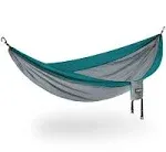 ENO SingleNest Hammock - Lightweight, 1 Person Portable Hammock - for Camping, Hiking, Backpacking, Travel, a Festival, or The Beach - Grey/Seafoam