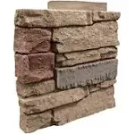 GenStone Stacked Stone Corner Panel Right 0.98-sq ft Desert Sunrise Faux Stone Veneer