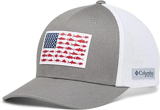 Columbia PFG Fish Flag Mesh Ball Cap-High