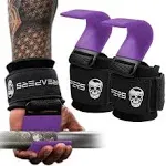 Gymreapers Weight Lifting Hooks (Pair), Heavy Duty Power Wrist Straps Hand Grip Support for Deadlifts, Pull Ups, Shrugs - Gym Gloves for Men and