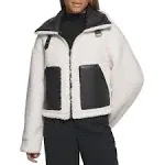 Levi's Women's Reversible Sherpa Shorty Jacket - Black Cream - Size XS