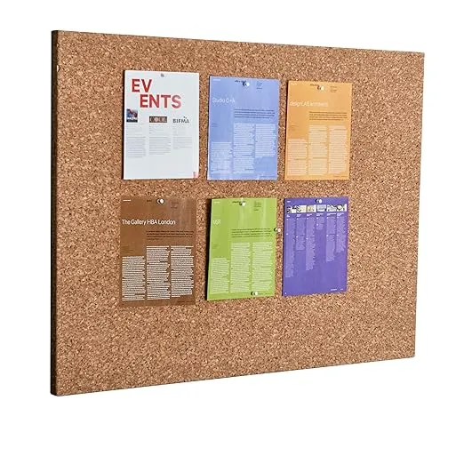 Iceberg idesign Frameless Cork Bulletin Board, 46 x 36, Natural Surface