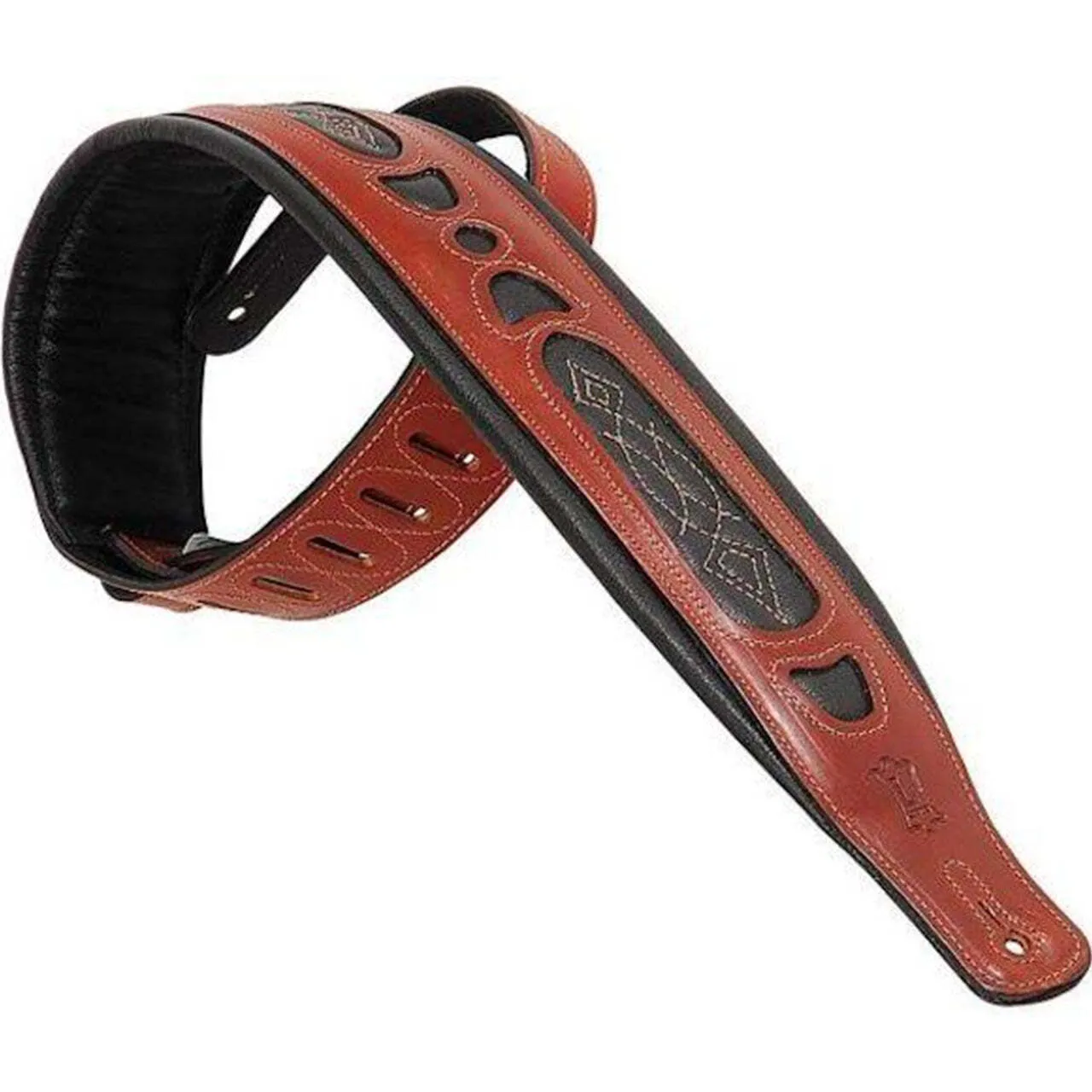 Levy&#039;s PM31 3&#034; Garment Leather Guitar Strap, Walnut