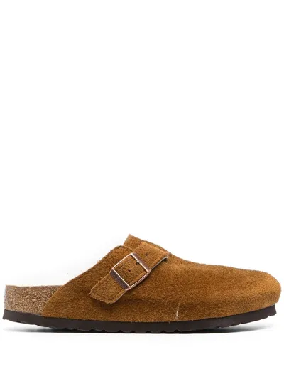 Boston Genuine Shearling Lined Clog In Brown