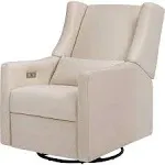 Babyletto Kiwi Electronic Recliner and Swivel Glider with USB Port - Performance Beach Eco-Weave