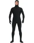 DreamHigh Men's Women's Polyester Spandex Full Body Costume Zentai Suit-Open Face Black XL