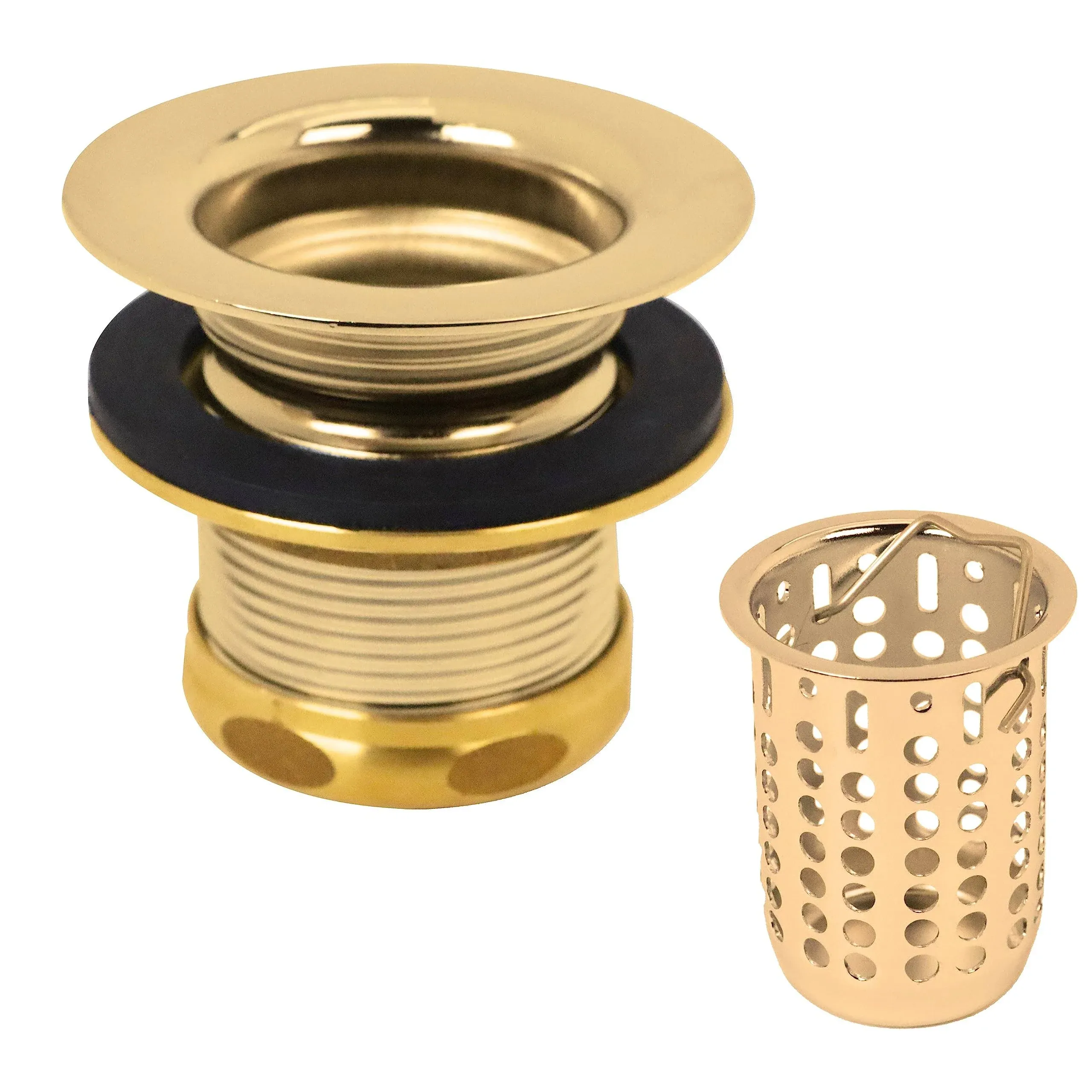 Westbrass D218-01 Junior Basket Style Bar Strainer - PVD Polished Brass