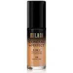 Milani Conceal Perfect 2 in 1 Foundation Concealer, 10 Golden Tan (1 fl oz)