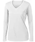 Shop Sport-Tek ladies' V-neck long sleeve tee