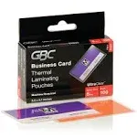 GBC UltraClear Thermal Pouches Business Card GBC51005