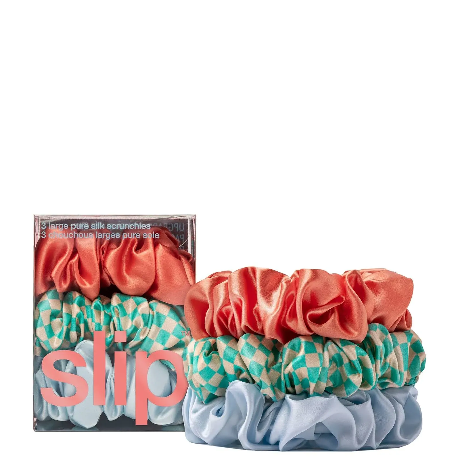 Slip Pure Silk Large Scrunchies - Sea Mist