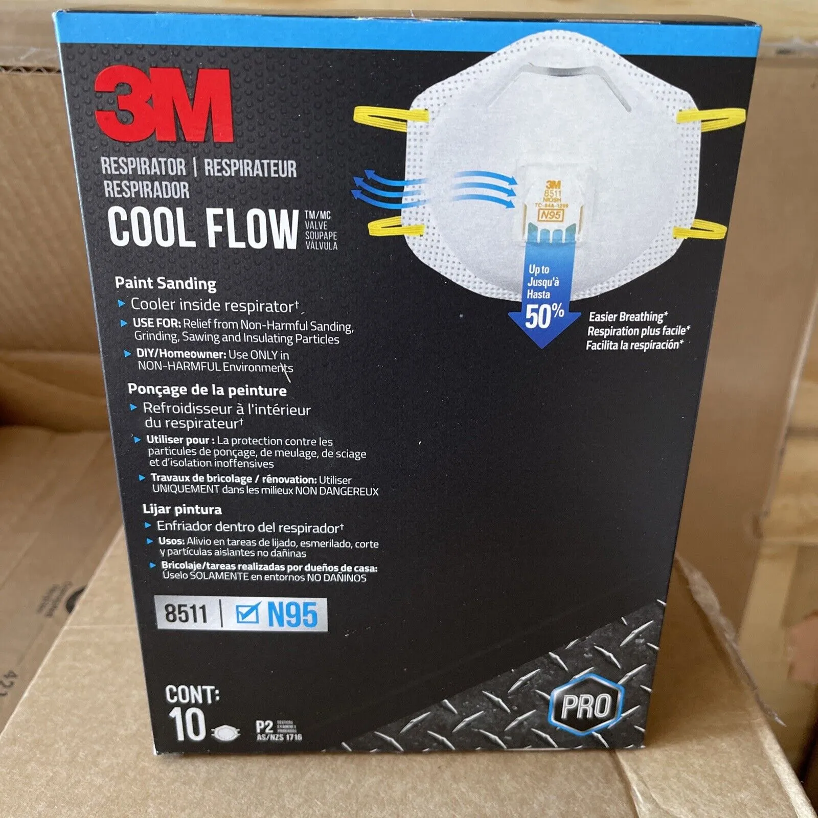 3M 8511HB1-C Sanding & Fiberglass Valved Respirator