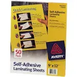 Avery Clear Laminating Sheets 9" x 12" 100 Total