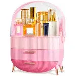 Massy Egg Shape Makeup Storage Box, Portable Vanity Cosmetics Organizer