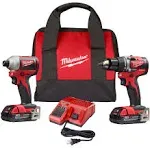 Milwaukee 2892-22CT M18 Compact Brushless 2-Tool Combo Kit Drill Driver/Impact