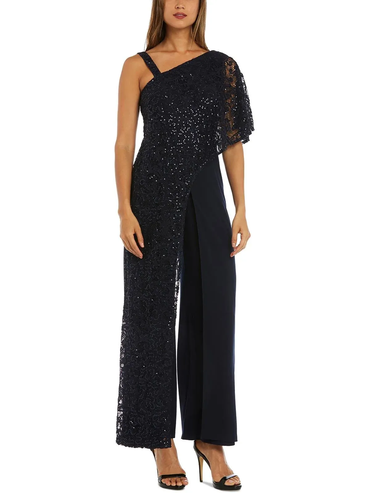 Women's R&M Richards Lace Sequined Jumpsuit