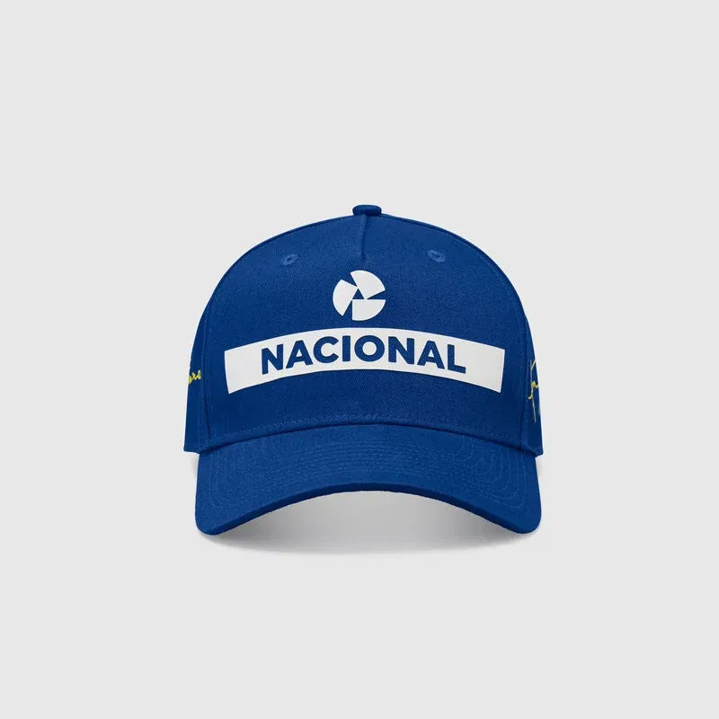 Ayrton Senna Replica Nacional Cap with Bag - Blue - One Size