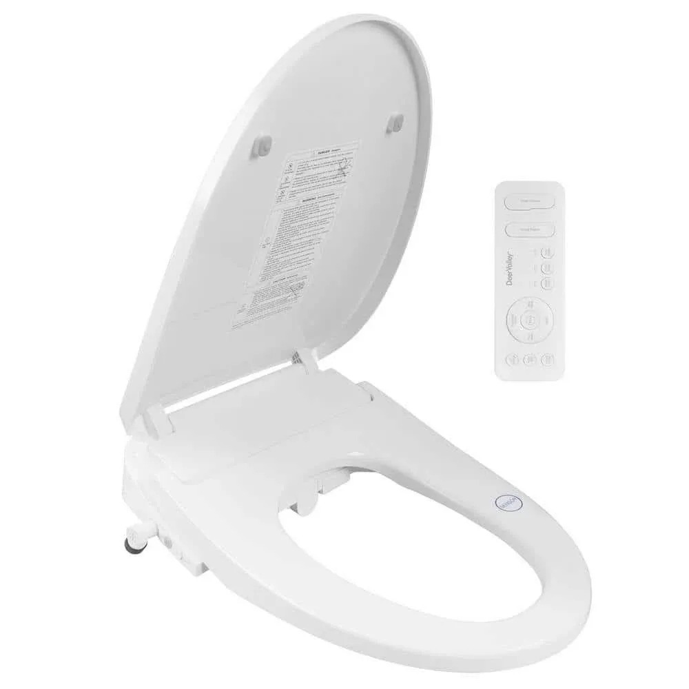 DeerValley Elongated White Bidet Toilet Seat with Wireless Remote