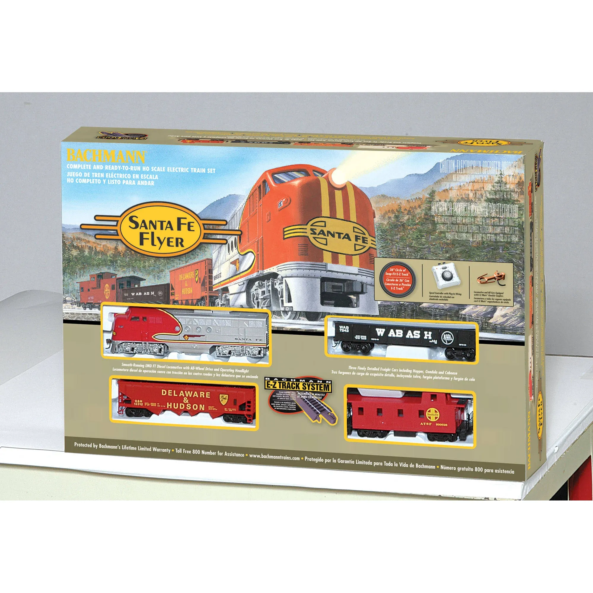 Bachmann Ho Scale Santa Fe Flyer Train Set